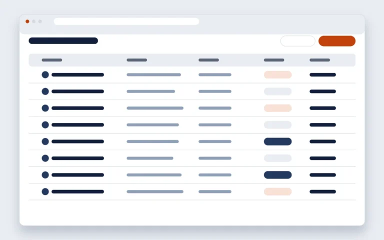 Tela ilustrativa do case fictício: lista de pacientes